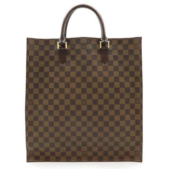 Louis Vuitton Damier Sac Plat Tote Bag Shopping Bag Business Bag Handbag Square - Picture 1 of 6